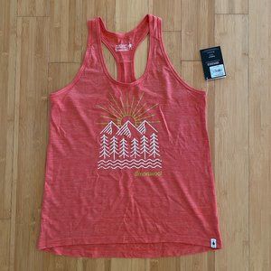NWT Smartwool Mountain Morning Coral Sport 150 Merino Racerback Tank